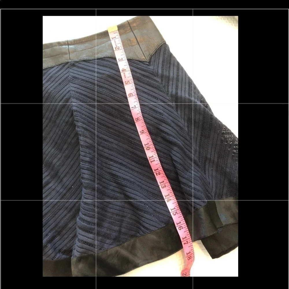 Rag & Bone Black And Navy Mini Skirt Size 2